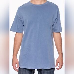 Unisex Heavyweight Washed Blue "Denim Colored" T-Shirt Size XL